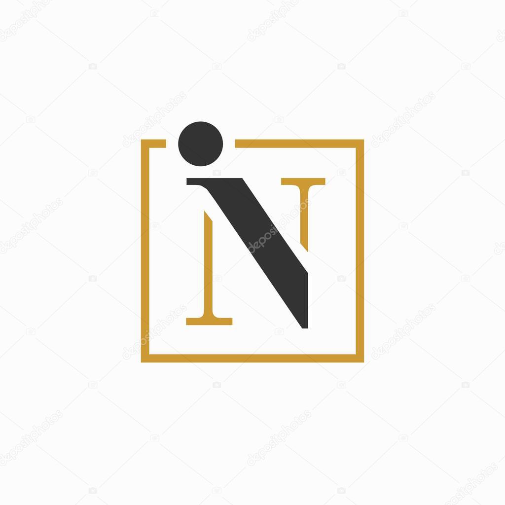 letter N logo that formed letter I
