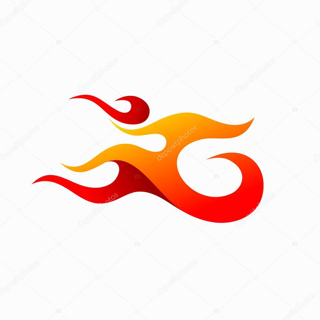 Fire vector illustration, letter G logo design