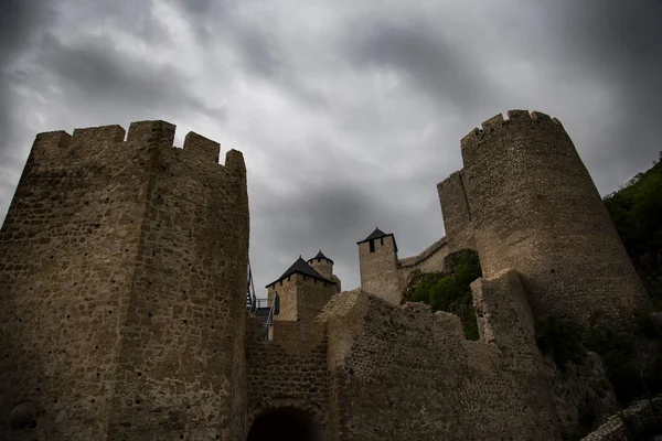 Kale Golubac Sırbistan Manzara Golubac Taki Yaşlı Fort Avrupa Sırbistan — Stok fotoğraf