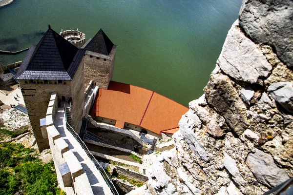 Kale Golubac Sırbistan Manzara Golubac Taki Yaşlı Fort Avrupa Sırbistan — Stok fotoğraf