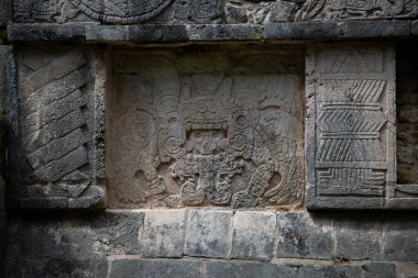 Maya Piramidi Chichen Itza Mexico. Peyzaj. El Castillo Tapınağı manzarası, Chichen Itza Mexico.