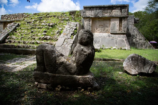 Piramide Maya Chichen Itza Mexico Landscape Italiano Veduta Del Castillo — Foto Stock