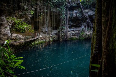 Meksiko 'da sayım. Peyzaj. Meksika 'daki güzel mezarlığın manzarası.