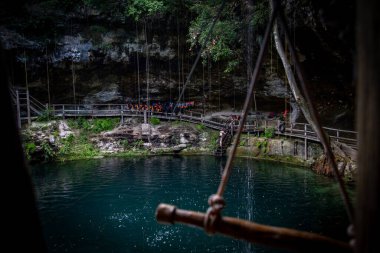 Meksiko 'da sayım. Peyzaj. Meksika 'daki güzel mezarlığın manzarası.