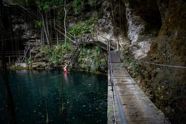 Cenote Mexico Landscape View Beautiful Cenote Mexico — Stock Photo, Image