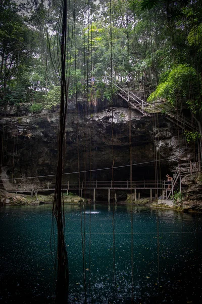 Cenote Mexiko Landschaft Blick Auf Die Schöne Cenote Mexiko — Stockfoto
