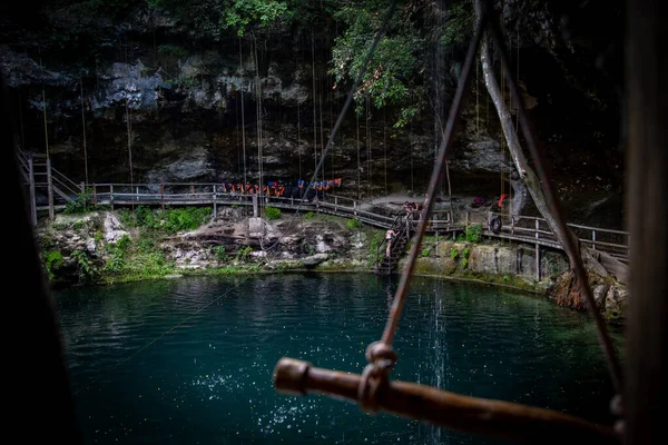 Cenote Mexiko Landschaft Blick Auf Die Schöne Cenote Mexiko — Stockfoto