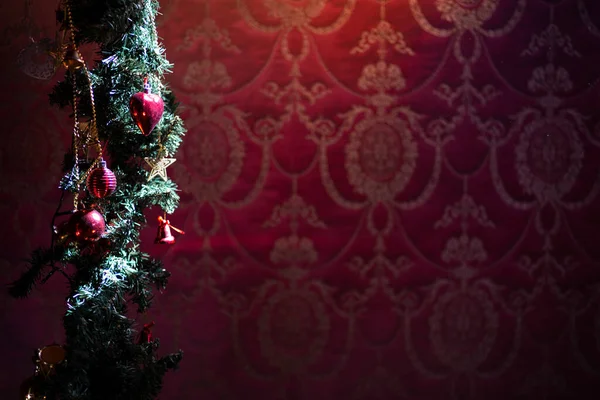 Zimą Ozdoba Bożonarodzeniowa Rustykalnym Domu Skarpety Bożonarodzeniowe Domku Kryty — Zdjęcie stockowe