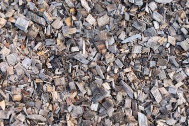 Ahşap yongalardan yapılmış arka plan, doğranmış ahşap