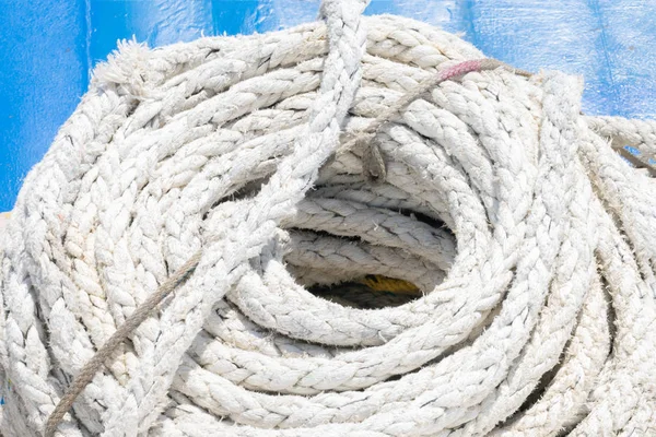 Coiled Thick Rope Ship Spiral Sequence Ring — Stock Photo, Image