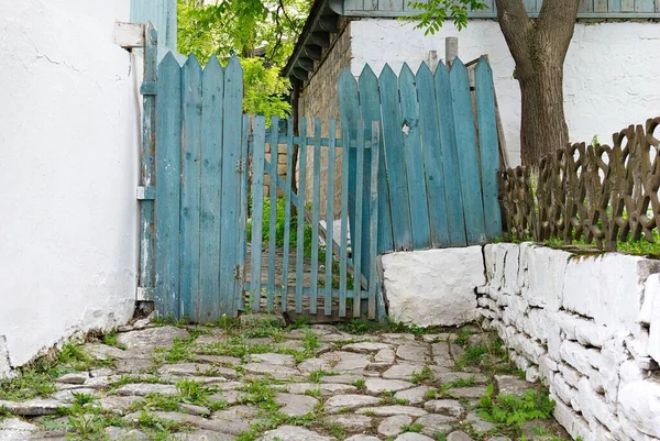 Old Rustic Wicket Made Wood — Stock Photo, Image