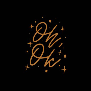 Modern vektör hat duygu. Küçük melek yazdırma. El yazısı ifade. Kadın t-shirt tasarım, kartpostal.