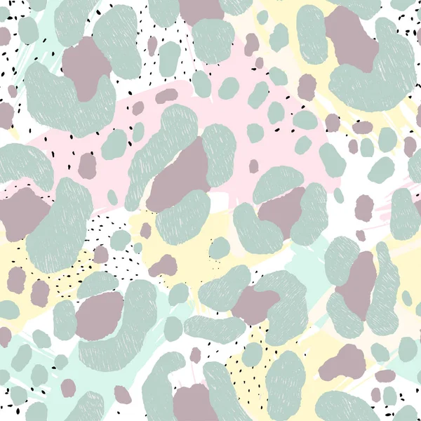 Illustration Vectorielle Motif Sans Couture Motif Floral Animal Fourrure Imprimé — Image vectorielle