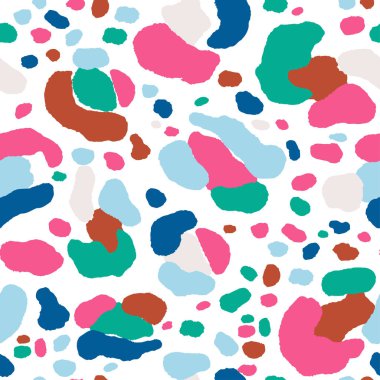 Dikişsiz soyut desen sanat. Doku fırça darbeleri baskı için geçiş boyalı el ile. Rustik doku arka plan. Modern grafik. Vektör çizim.