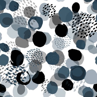 Dikişsiz soyut desen sanat. Doku fırça darbeleri baskı için geçiş boyalı el ile. Rustik doku arka plan. Modern grafik. Vektör çizim.