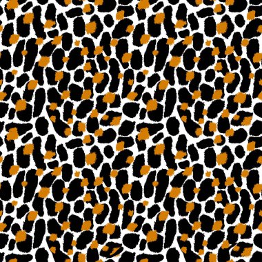 Dikişsiz soyut desen sanat. Doku fırça darbeleri baskı için geçiş boyalı el ile. Hayvan kürk doku arka plan. Modern grafik. Vektör çizim.