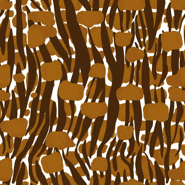 Бесшовный Абстрактный Рисунок Текстура Мазками Кисти Печати Животный Мех Текстуры — стоковый вектор