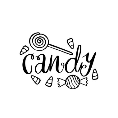 Tipografik Cadılar Bayramı Tasarım Koleksiyonu. Kartlar, afiş, afiş, el ilanı için yazıtlar. Vektör alfabesi