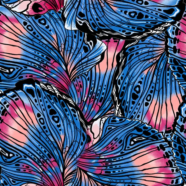 Kanat kelebekleri ile dikişsiz desen. Colorfulillustration.Perfect kumaş, tekstil tasarımı için uygundur. Moda süsü.