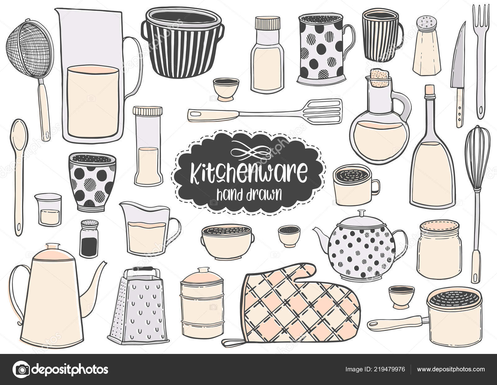 Doodle Of Cool Kitchen Set Hand Draw Royalty Free SVG, Cliparts, Vectors,  and Stock Illustration. Image 75451930.