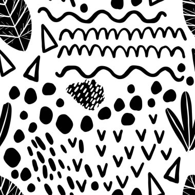 Dikişsiz soyut desen sanat. Doku fırça darbeleri baskı için geçiş boyalı el ile. Çizim doku arka plan. Modern grafik. Vektör çizim.