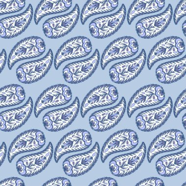 Renkli seamless Hint modeli. Paisley çiçek etnik. Stilize çiçekler, bitkiler. Tasarım ev dekor, kumaş, halı, kaydırma için. Vektör çizim