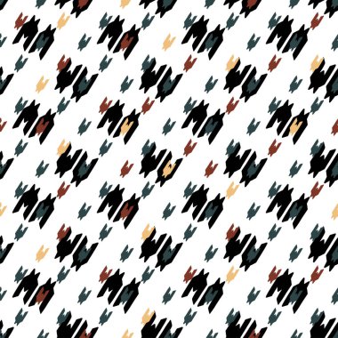 Kesintisiz renk parlak dogtooth vektör desen. Vintage moda Tekstil arka plan.