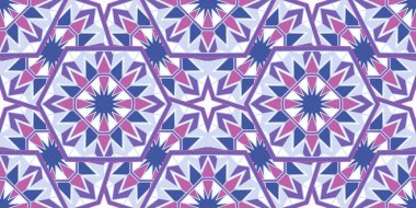 Dikişsiz desen mozaik oryantal. Geleneksel antika süsleme Fas ve Arap. Geometri oryantal etnik kiremit.