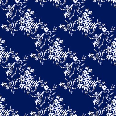 Dikişsiz desen doğa set koleksiyonu el çizilmiş. Etnik süs, çiçek baskı, tekstil kumaş, botanik elemanı. Vintage Retro tarzı. Yaprakları ve diğer doğal nesnelerin görüntüsü.