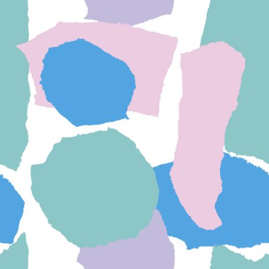 Soyut Dikişsiz desen kolaj. Modern yaratıcı tarzı. Doku arka plan trendy. Kağıt kesme şekli.