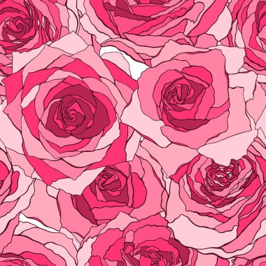 Dikişsiz desen doğa gül çiçek. Çiçek süsü, botanik ro