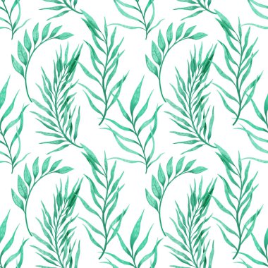 Bitki dalı el çizilmiş desen sorunsuz. Etnik süs, flora