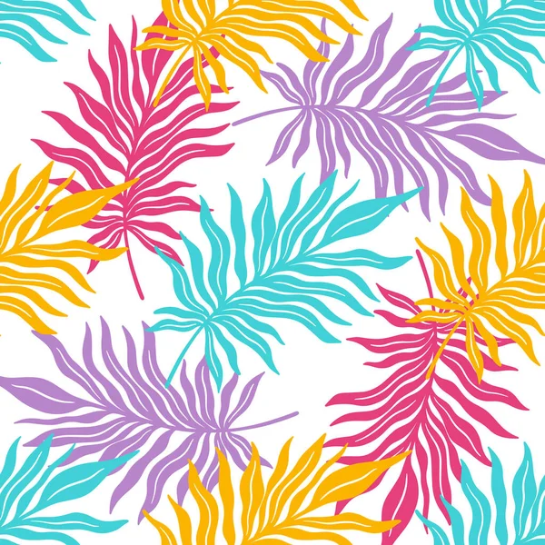 Seamless Pattern tropical plant.Botanical floral background.Design for home decor, fabric, carpet, wrapping. — Stock Vector