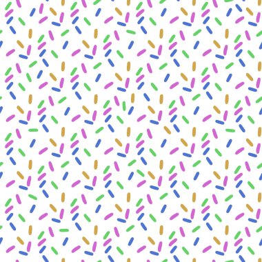 Dondurma, kusursuz yaz şablonu. Parlak renk. El çizimi stili. Vektör çizimi.