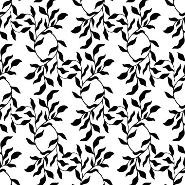 Kusursuz desenli tropikal bitki. Botanik çiçekli arka plan. Ev dekorasyonu, kumaş, halı, ambalaj için tasarım..