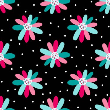 Kusursuz desenli bitki soyutlaması. Saf el yapımı tasarım. Ev dekorasyonu, kumaş, tekstil için süs. Vektör illüstrasyonu.