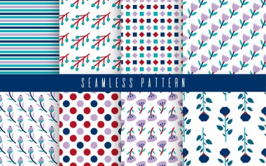 Kusursuz desenli bitki soyutlaması. Saf el yapımı tasarım. Ev dekorasyonu, kumaş, tekstil için süs. Vektör illüstrasyonu.