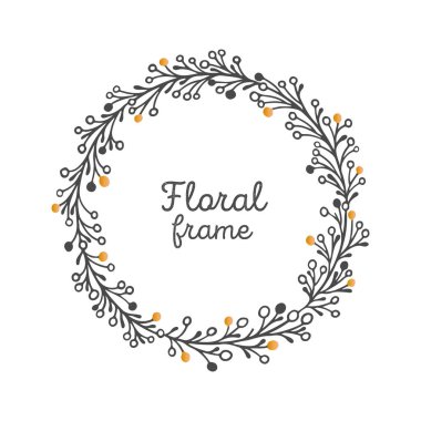 Naturel Flora 'yı suçla. Çelenk dalı zarif..