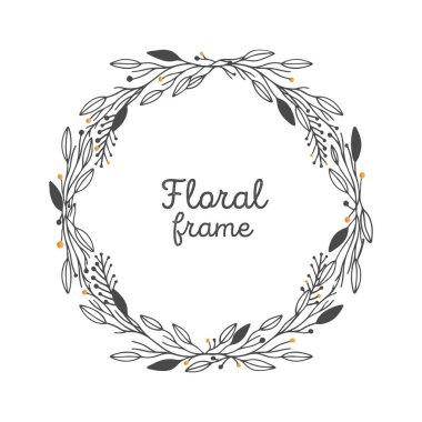 Naturel Flora 'yı suçla. Çelenk dalı zarif..