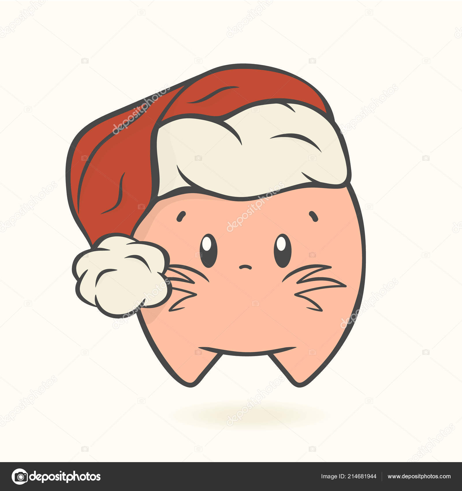Vector kitty cat with santa hat
