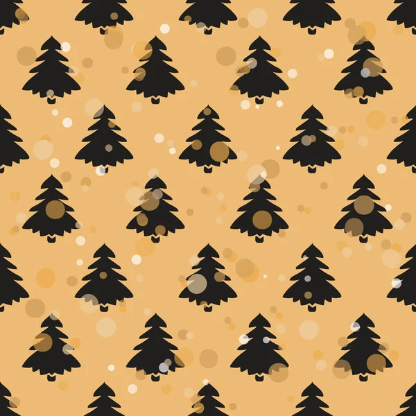 Patrón Sin Costuras Bien Ordenado Con Árbol Navidad Viejo Estilo Ilustración de stock