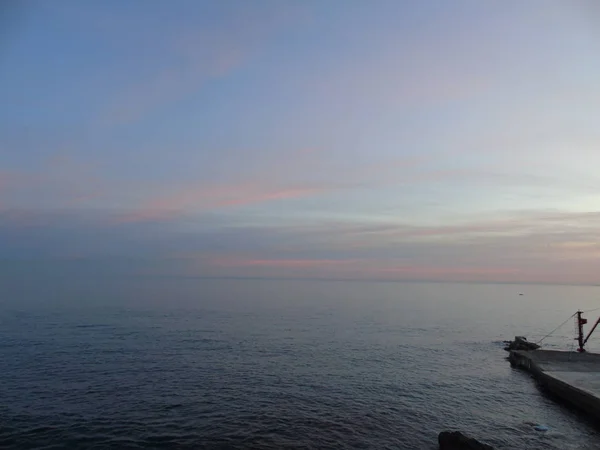Úžasný Titulek Východ Slunce Nad Mořem Ráno Odraz Vodě — Stock fotografie