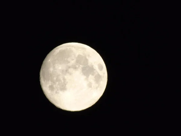 Une Légende Étonnante Plein Clair Lune Sur Ville Nuit Dans — Photo