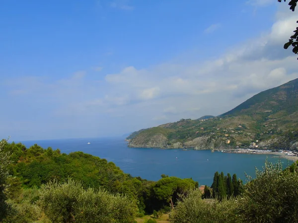 Liguria Daki Terre Den Harika Bir Manşet Arka Planda Harika — Stok fotoğraf