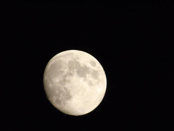 Amazing Caption Full Moonlight City Night Summer Days Some Clouds — Stock Photo, Image