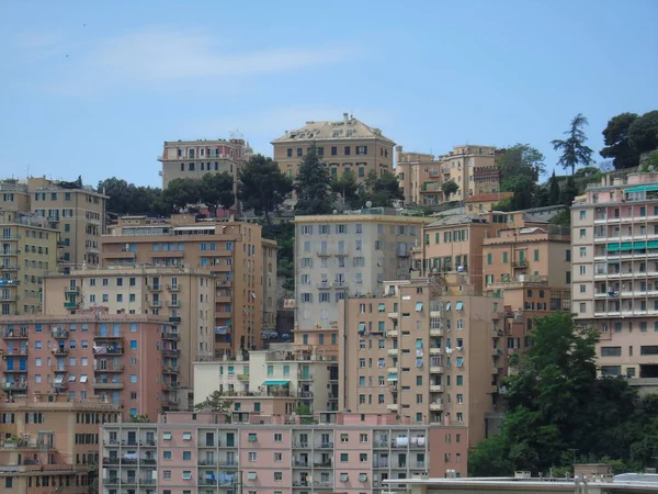 Bellissima Didascalia Alcuni Edifici Dei Locali Pubblici Genova — Foto Stock