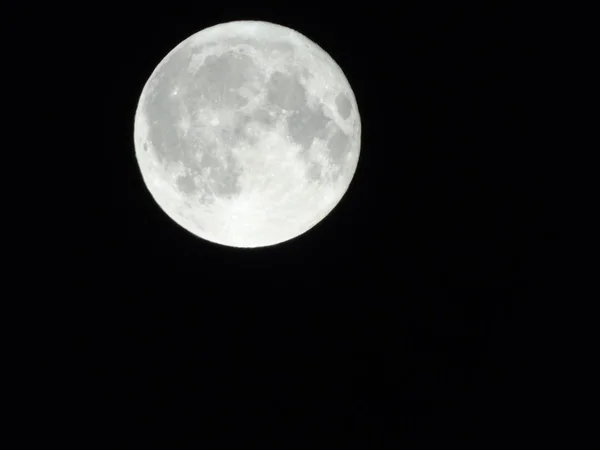 Detailed view of the Moon, Full Moon, Close up Moon in the dark sky