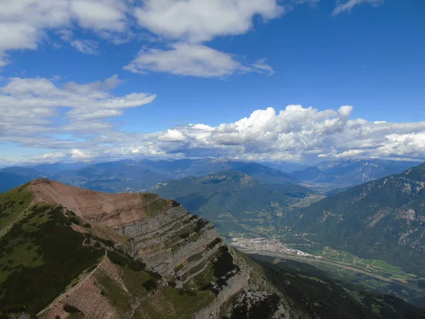 stock image An amazing caption of the mountains in Trentino, with a great views to the dolomites of Brenta in summer days