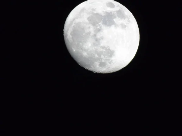 Amazing Photography Full Moonlight Dark Sky Some Small Stars Background — Stock Photo, Image