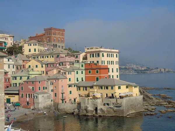 Genova Seaside Kış Günlerinde Güzel Resim Yazısı — Stok fotoğraf